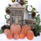 7 Pcs Assorted Orange & Black Artificial Pumpkins – Foam Fall Decor for Thanksgiving, Halloween, Harvest Wedding, Rustic Farmhouse Table Centerpiece, Mantel, Shelf, Seasonal Display